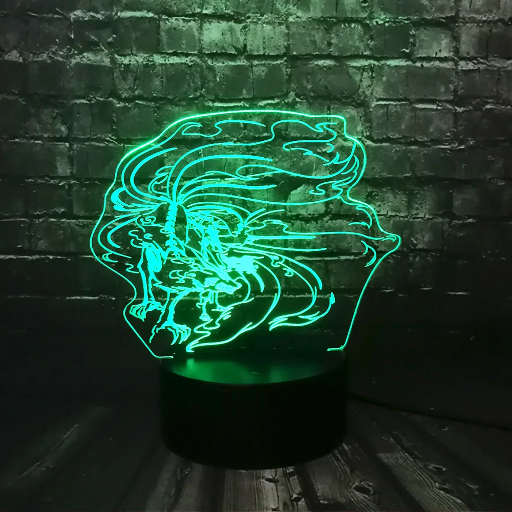 Настольная лампа Namikaze Minato светодиодный 3D оптический японский мультфильм Наруто