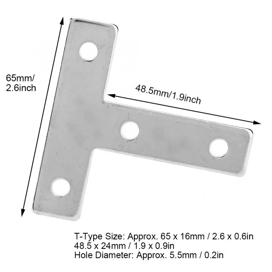 10 шт. алюминиевые профили Соединительная пластина из углеродистой стали