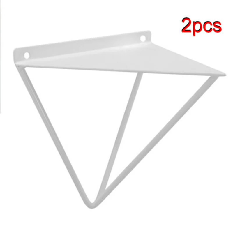 2 шт Серебряная/черная/Белая настенная полка Треугольный Кронштейн
