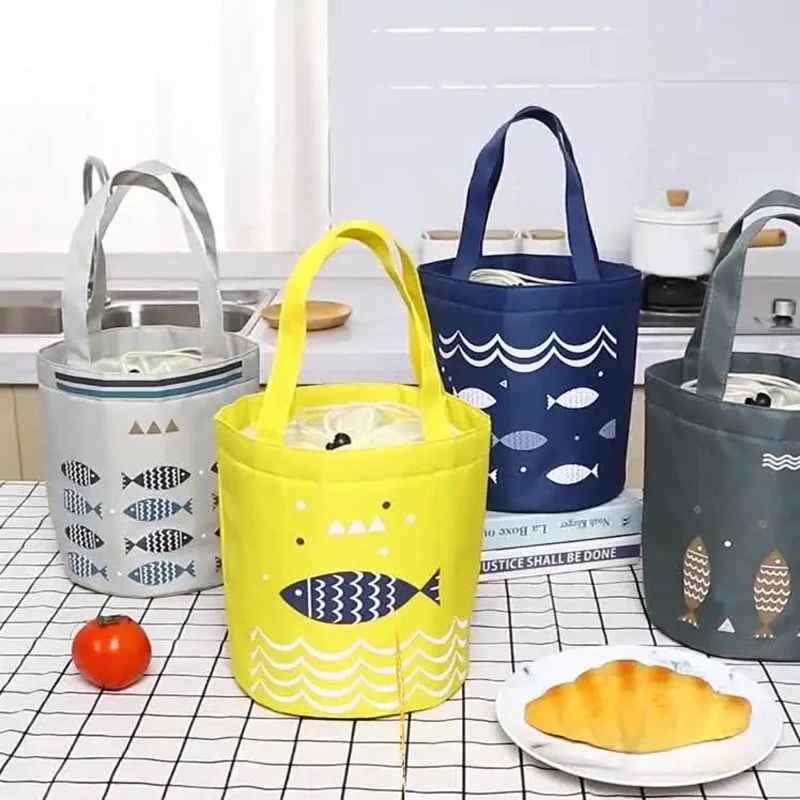 

Portable Insulated Lunch Bag Waterproof Food Picnic Lunch Box Tote Bag School Company Bento Food Storage Bag Household Organizer