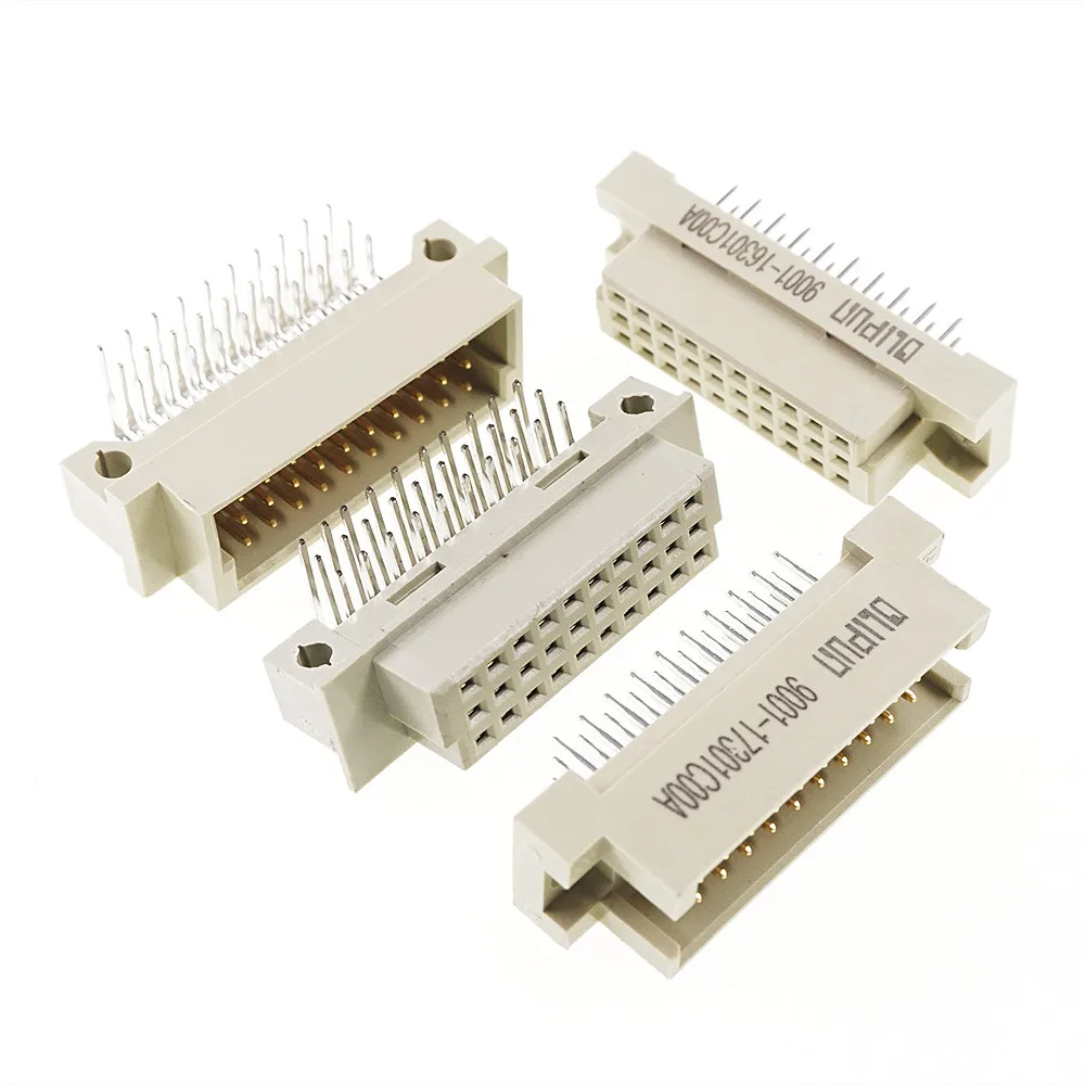 Разъем DIN 100 3 ряда 30 позиций штекер гнездо Вертикальный прямоугольный сквозной