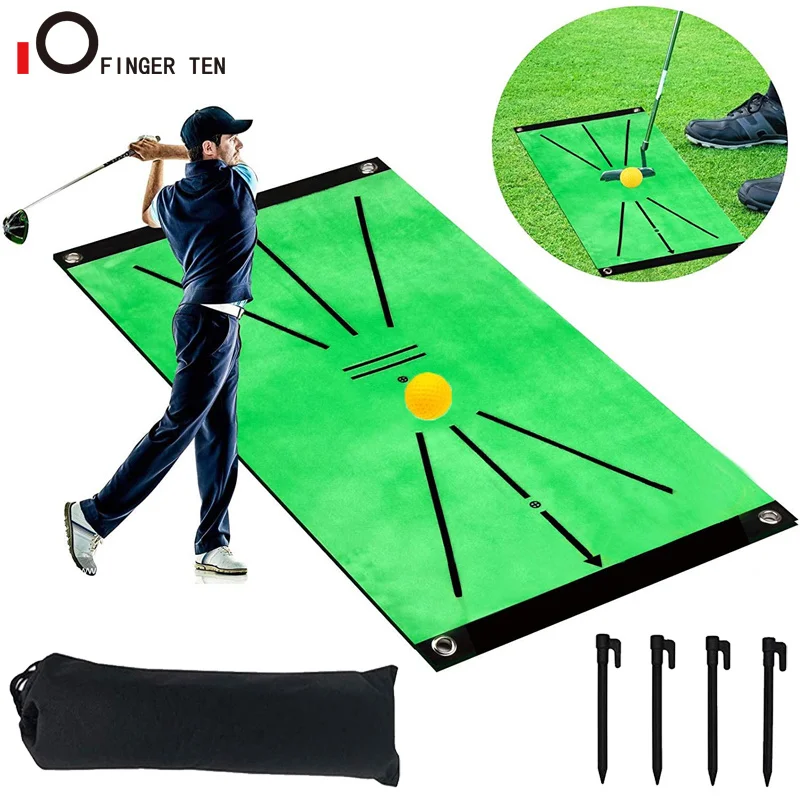 Indoor Outdoor Mini Golf Hitting Mats Practice Training Aid Rug Portable Artificial Turf Grass Mat for Swing Detection Batting
