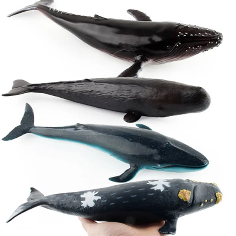 Simulation Soft Glue Marine Animal Model Toy Figures lue whale sperm Humpback whales PVC Doll toy for Kids | Игрушки и хобби
