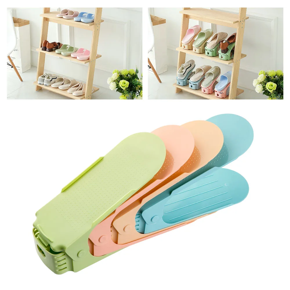 10 шт. Прочный красочный Регулируемый органайзер для обуви подставка стеллаж