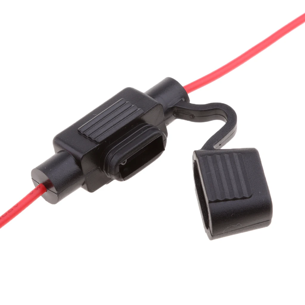 

5 Pieces 18 Gauge InLine APM/ATM Mini Blade Fuse Holder With Waterproof Cover
