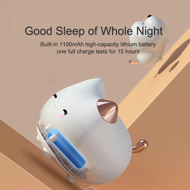 Baseus сенсорный Сенсор светодиодный ночной Светильник силиконовые светодиодные