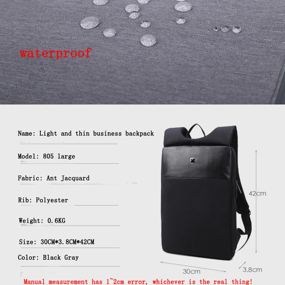 slim ultra light notebook 15 inch computer bag water repellent backpack mens ultra light business bag office work backpack free global shipping