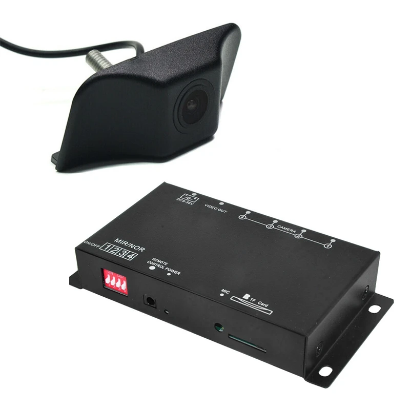 

1 комплект, Автомобильный видеорегистратор, записывающий видеопереключатель, комбайнер и 1 шт., эмблема передней камеры с логотипом