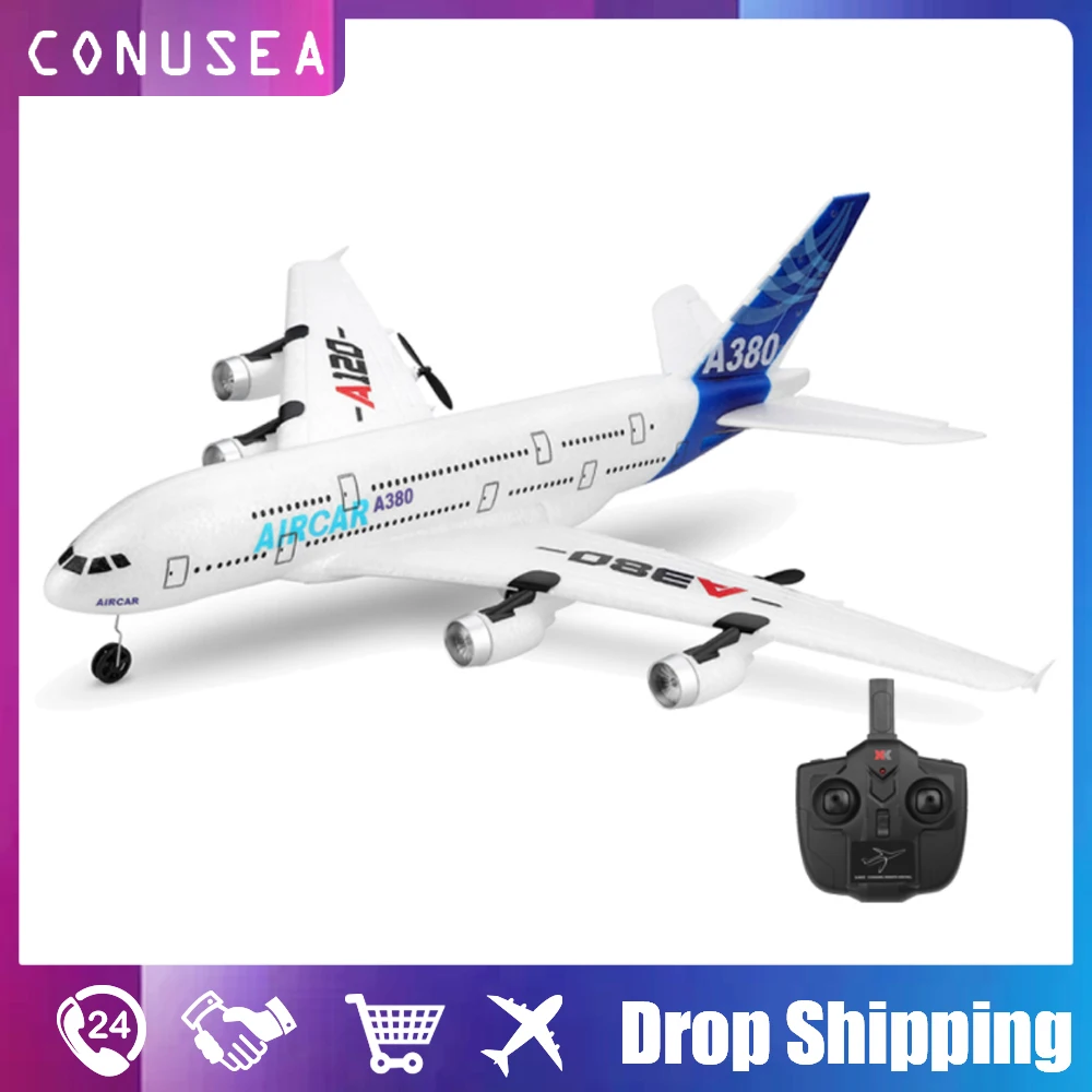 Wltoys Xk A120 Airbus A380 Airplane Toys 2.4G 3Ch Rc Aircraft Fixed Wing Plane Outdoor Toys Drone A120-A380 Rc Plane Toys Glider enlarge