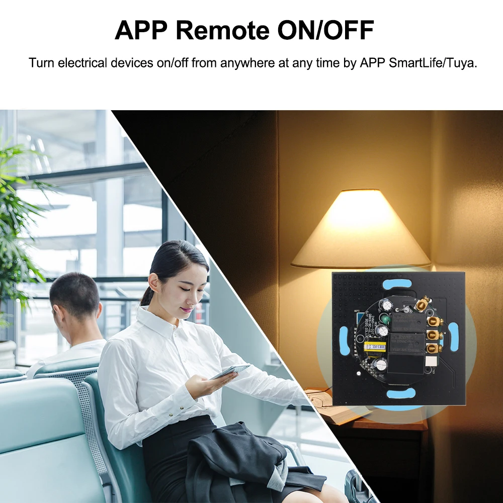 1 клавиша без стеклянной панели мобильное приложение Tuya/таймер сенсорного