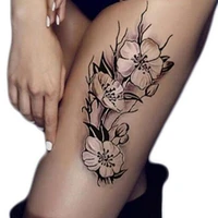 peony rose plum tattoos temporary tattoo schwarz wasserfest body sticker sticker black roses design full flower arm body art