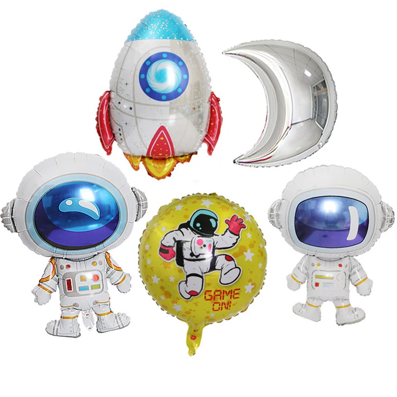 

Outer Space Party Astronaut balloons Rocket Foil Balloons Galaxy Theme Party Boy Kids Birthday Party Decor Favors helium