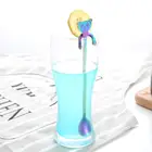 Кофейная ложка с длинной ручкой, мультяшная кошка, ложка для кофейных напитков, ложка для десерта, молока, чая, посуда из нержавеющей стали, кухонное приспособление