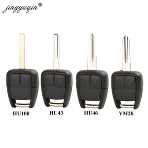 Пустая оболочка ключа для автомобиля jingyuqin для Chevrolet Aveo Spark Epica Lova, замена двух кнопок, лампа дневного света HU43 HU46 HU100 YM28