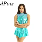 Женское цельнокроеное балетное танцевальное платье dточки, Ритмическая гимнастика, трико, одежда для взрослых, балерина с блестками, Lyrical