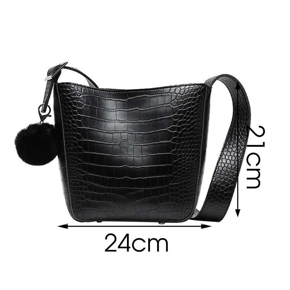 

Vintage leather Alligator Pattern Crossbody Bags For Women 2020 New Shoulder Bag Fashion Handbags and Purses Bucket Bags