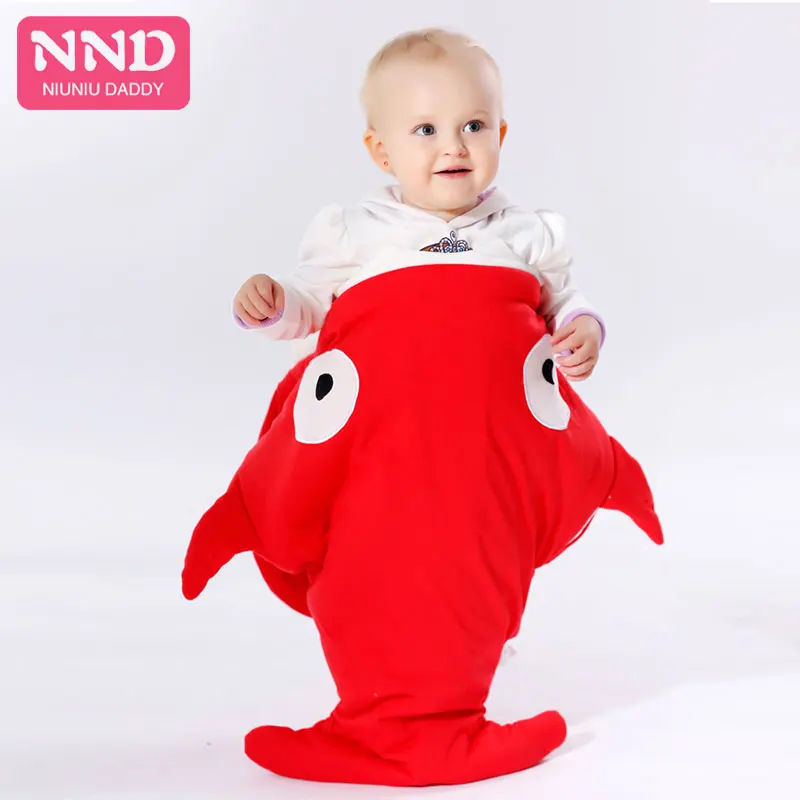 Акула спальные мешки Новорожденные зимние детские коляски одеяло пеленать