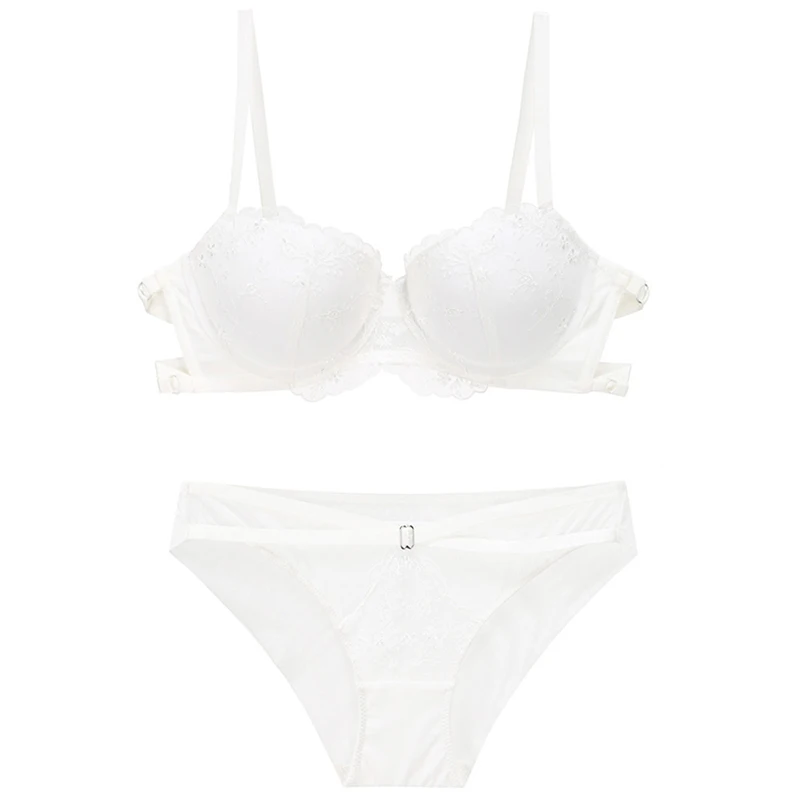 

Embroidered Bra Sexy Lace Comfortable Thin Gather Bra Set Ladies Underwear Bra Set