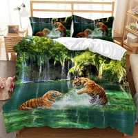 beauty and force wild tiger twin queen king kids bedding set luxury full size sets pink bed comforter set duvet cover bedroom