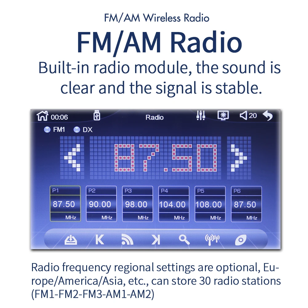 

Car Radio 7 inch Display AUX Bluetooth Head Unit Multimedia Player Camera Auto Audio Car Stereo Bluetooth FM MP3 Player