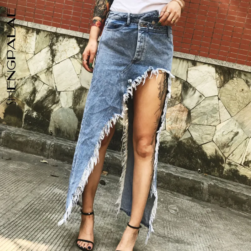 SHENGPALAE Горячие шикарные джинсы из джинсовой ткани сексуальные выдалбливают