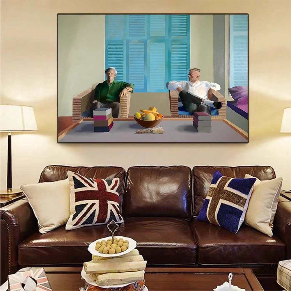 

Головер Дэвид хокни 1968 Кристофер ишвард и Дон бачарди картина маслом на холсте Западное искусство Декор плакат на стену в эстетике