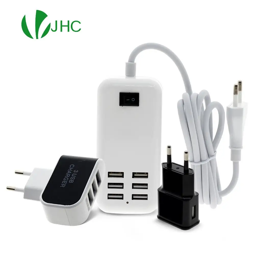 

USB Power Supply Adapter DC5V 2A EU Plug / US Plug Universal Charger 1 / 2 / 3 / 6 Ports