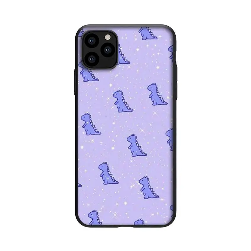 

Cute dinosaur Phone Case For Black-Iphone 5s 6 6s 7 8 11 12 X Xs Xr Pro Plus Max Mini Fundas Cover