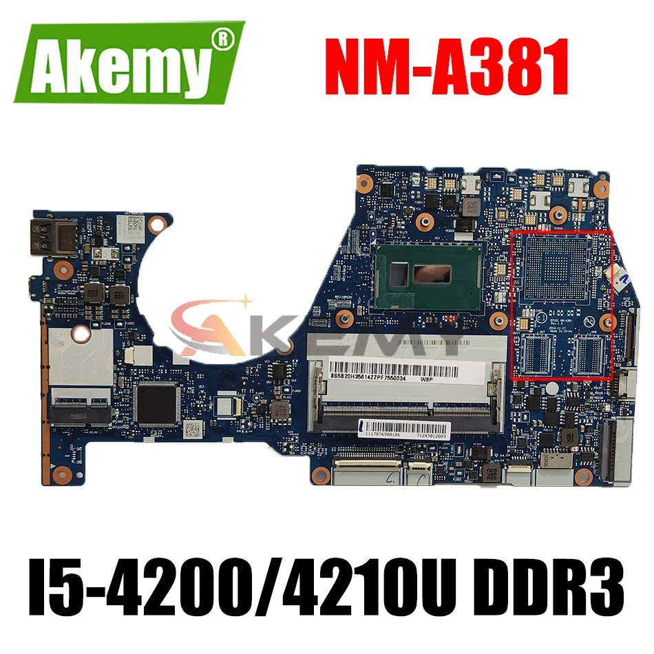 

Материнская плата для ноутбука Lenovo Yoga 3 14 Yoga 3-1470 BTUU1 NM-A381 с процессором I5-4200/4210U DDR3 100%, полностью протестирована