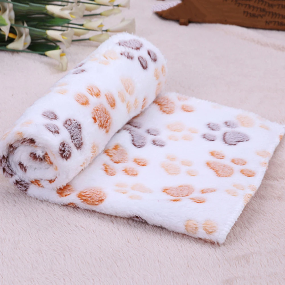 Милый щенок котенок собака кошка теплая лапа печать коралловый флис одеяло