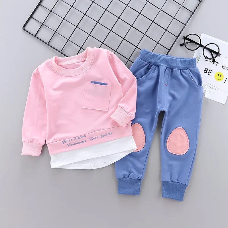 Autumn Children Boy Girl Clothes Baby Long Sleeve T-shirt Pants 2pcs Suits Kids Clothing Sets Toddler Tracksuits 1 2 3 4 5 YEARS