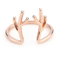 new fashion mori antler ring 18k rose gold couple fashion simple ring for men engagement rings for women jewelry gift