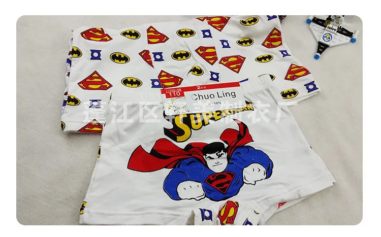 2 шт./партия хлопковое нижнее белье Marvel для мальчиков кино комикс трусы-боксеры