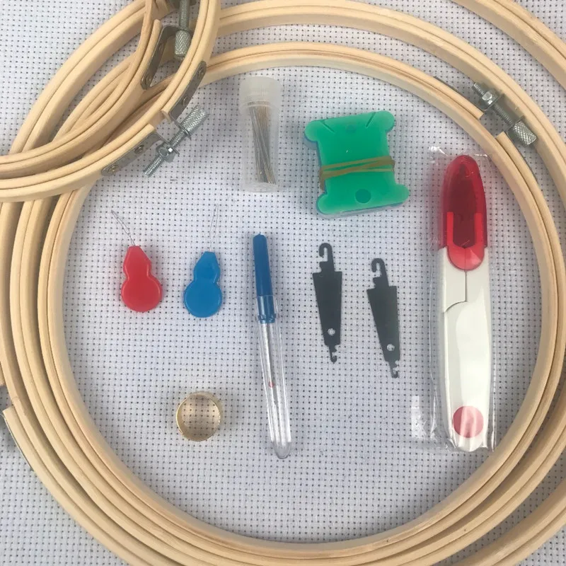 5 шт. бамбуковые нитки для вышивки крестиком 50 ножницы Швейные аксессуары женщин