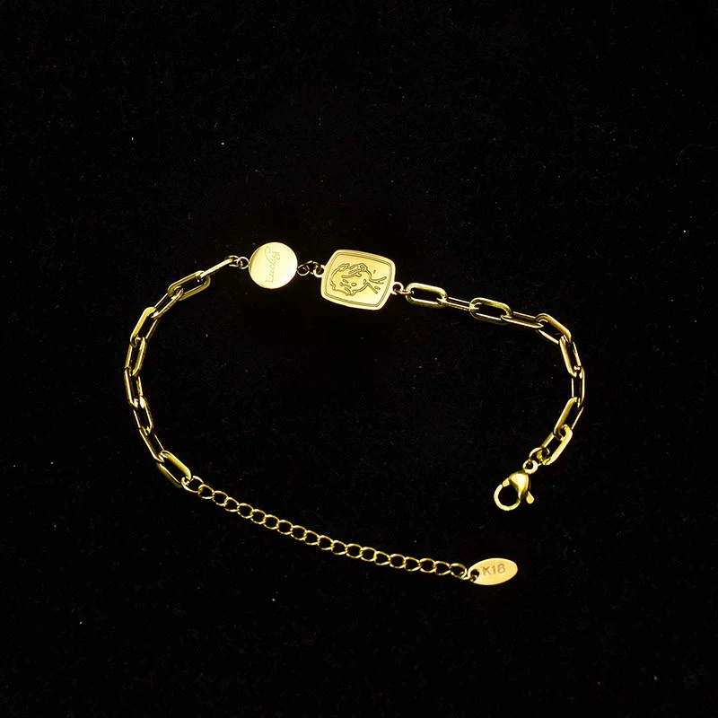 Женский браслет с цепочкой Dreamer золотой из нержавеющей стали для медитации