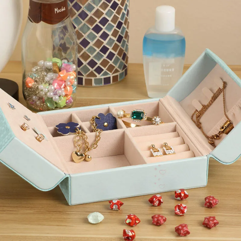 Чехол для ювелирных изделий новинка кожаная коробка украшений с бабочкой