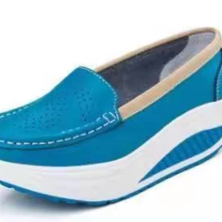 

New Women's Shoes Casual Sport Fashion Shoes Walking Flats Height Increasing Women Loafers Breathable Air Mesh Swing Wedges Shoe