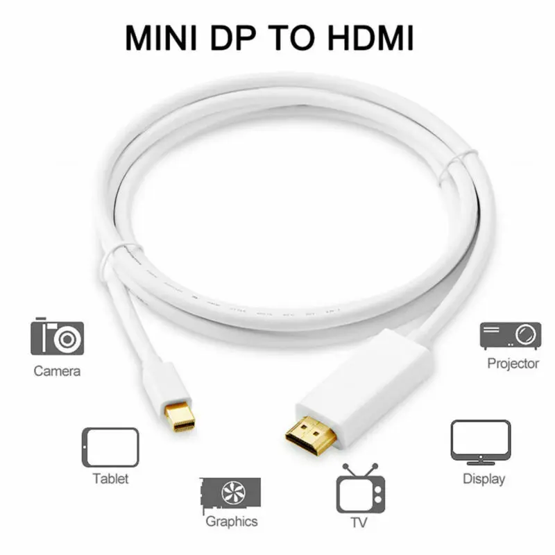 1 8 м дисплейный порт MiniDP типа displayport в hdmi портом ThunderBolt кабель адаптер для ноутбука