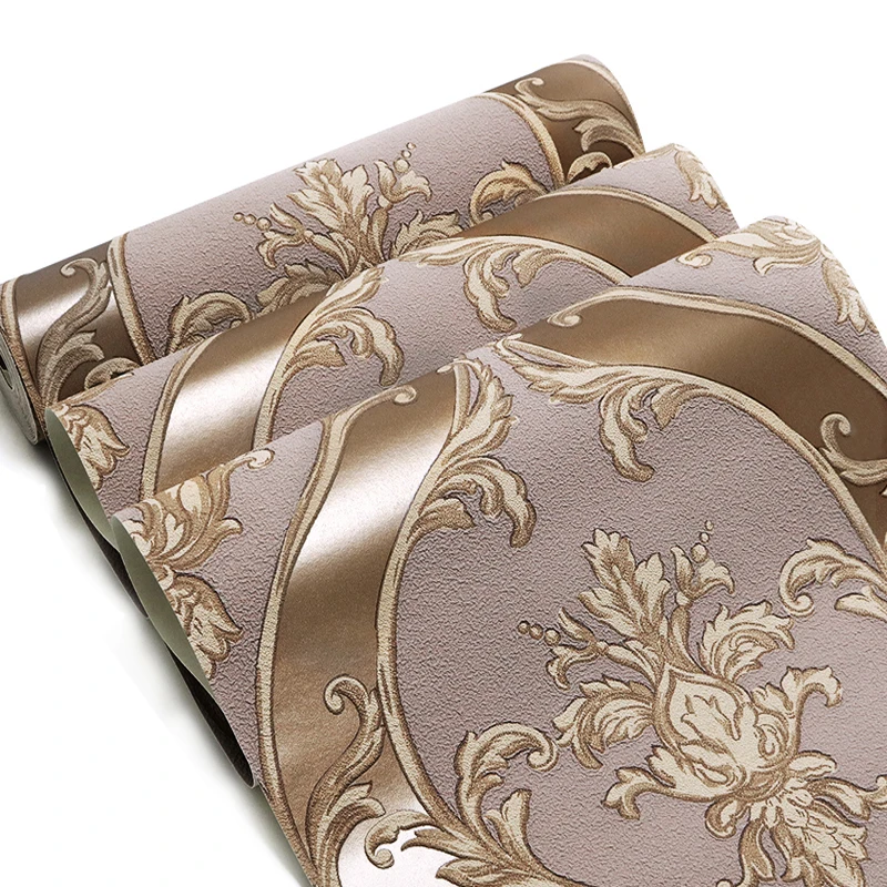 Обои 3D Дамасская в европейском стиле рельефные нетканые обои для гостиной