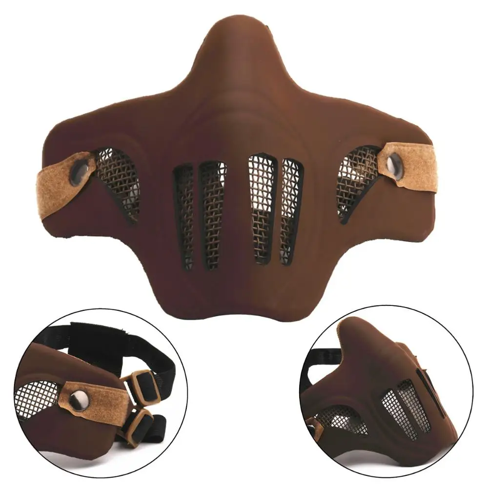 

Adjustable Half Face Tactical Mask Outdoor Hunting Shooting Airsoft Military Wargame Mask