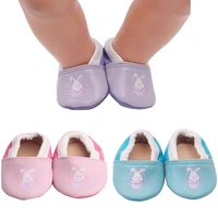 40 43 cm baby boy dolls pu material soft shoes loafers american newborn pink toy accessories fit 18 inch girls birthday gift g3