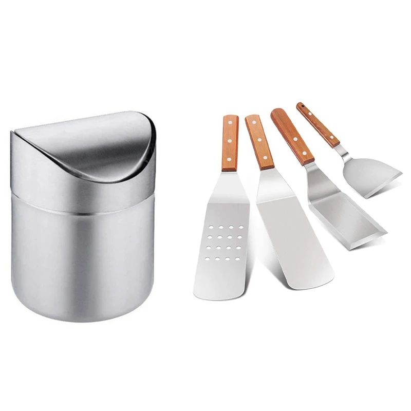 1 мини-корзина для мусора с крышкой мусорная корзина рабочего стола и 4