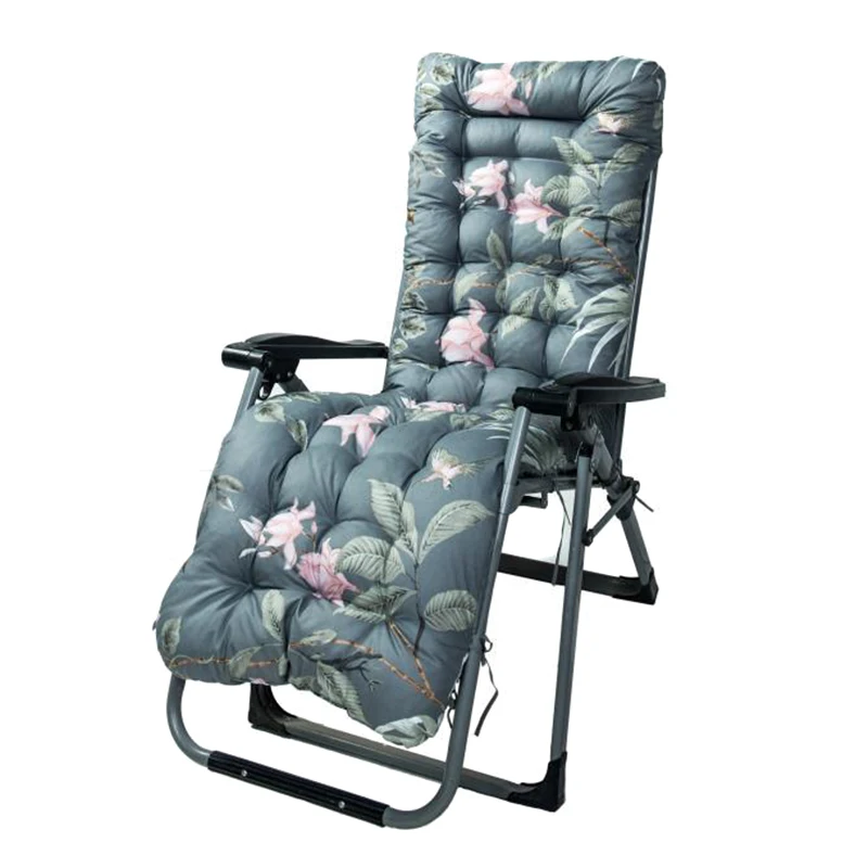 

Lounger Cushion Pad Replacement with Fixation Strap Large Printed Rocking Chair Bench Pad for Patio Garden 170*50*8CM LC