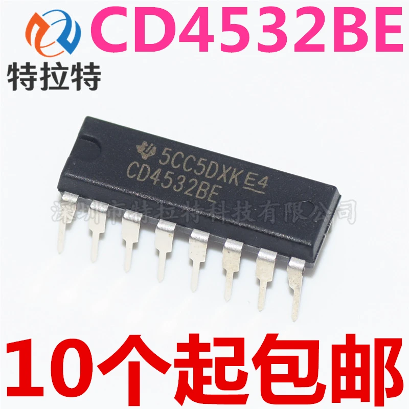 10 шт./лот CD4532BE CD4532 DIP16 S 8 бит приоритетный кодировщик новый оригинальный |