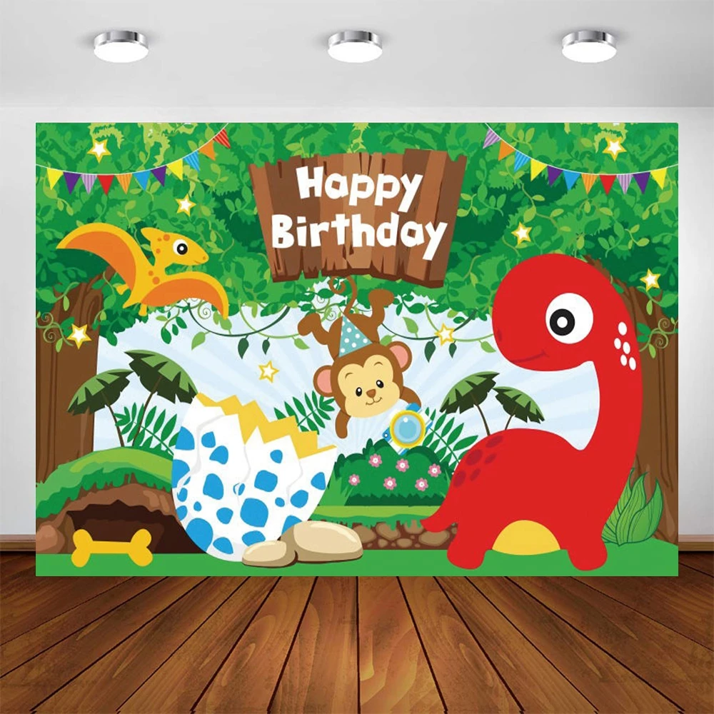 

Фон для студийной фотосъемки с изображением динозавров джунглей животных