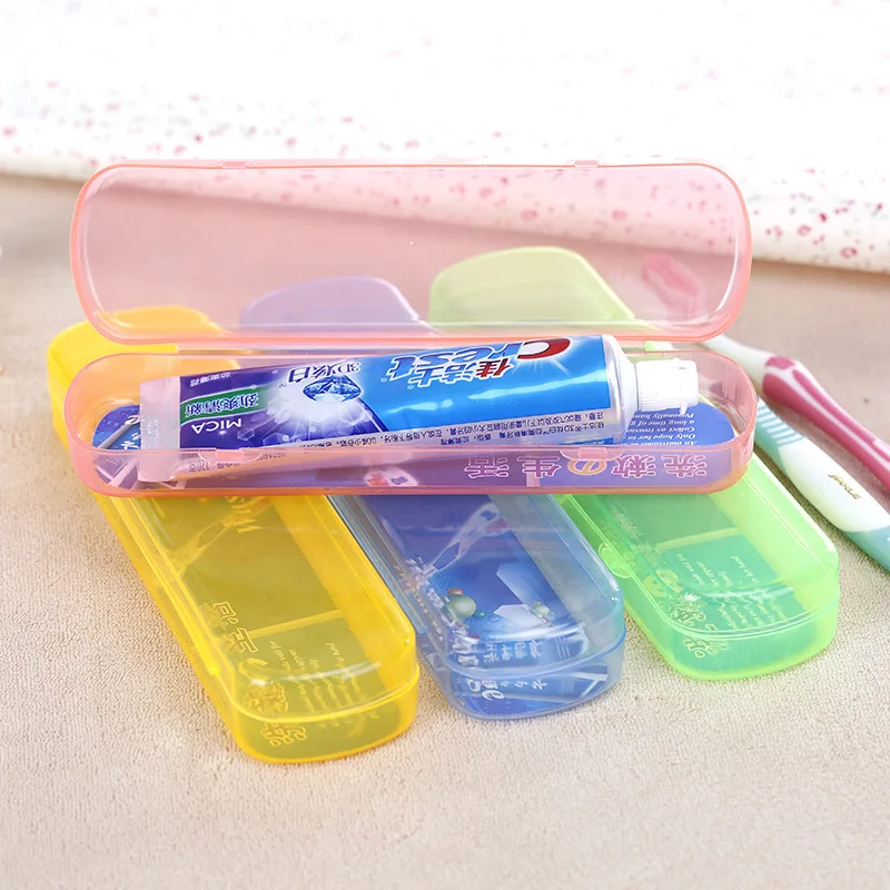 

Portable Toothbrush Storage Box Candy Color Outdoor Travel Hiking Camping Toothrush Case Protect Storage Cute Box