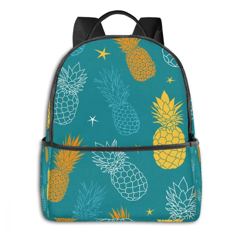 

Модная школьная сумка для девочек, повседневный Новый женский рюкзак с рисунком ананаса для книг, дорожная сумка на ремне для подростков