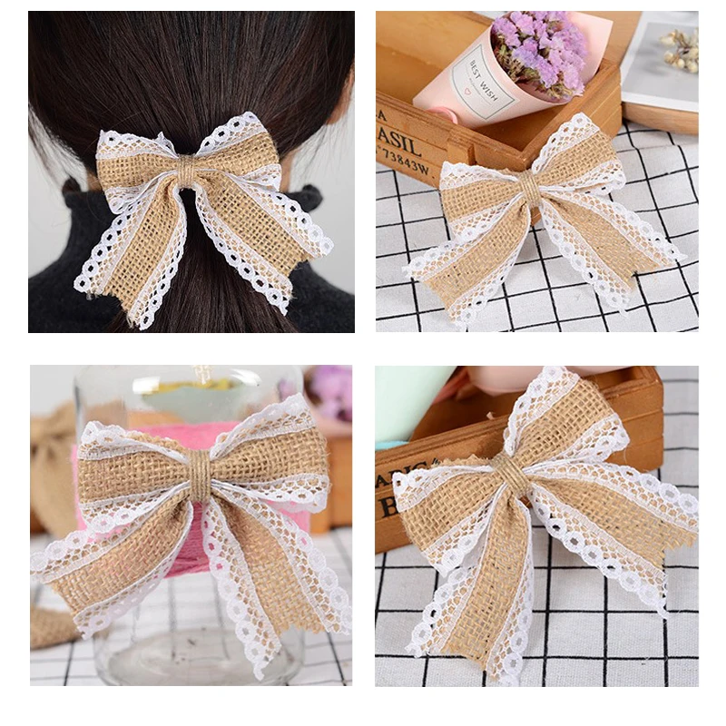 Лента из натурального джута настенная лента 2 метра рулон белого кружева