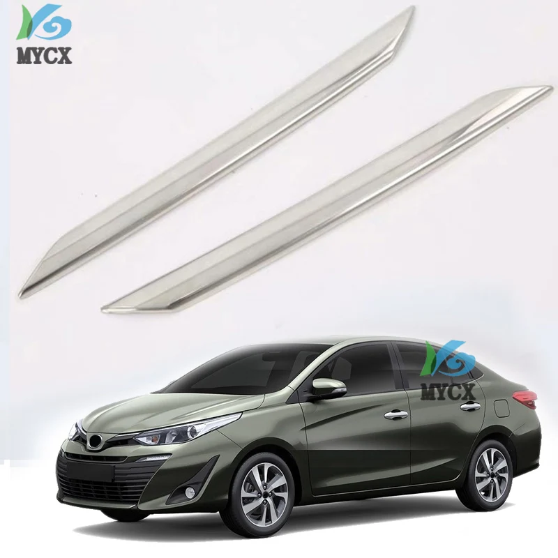 Аксессуары подходят для Toyota VIOS Хром Передняя капот решетка рельефная Накладка для отделки бар Гарнир