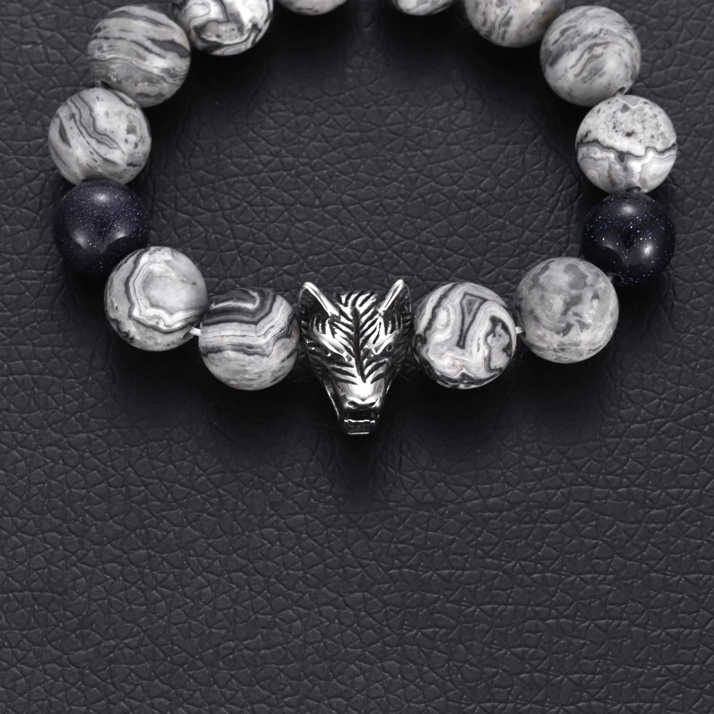 4 шт нержавеющая сталь животных &quotВолк&quot Дракон Шлем Бусины 2 мм отверстием